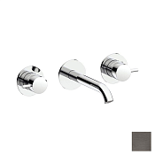 Almar Round Смеситель для раковины, внешняя часть, излив 19,5 см, цвет: PVD brushed gun metal E210057.GM