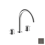 Almar Round Смеситель для раковины на 3 отвер., без д/к, излив 22,1 см, цвет: PVD brushed gun metal E214004.GM