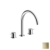 Almar Round Смеситель для раковины на 3 отвер., без д/к, излив 22,1 см, цвет: PVD polished gold E214004.GO