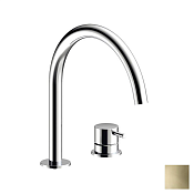 Almar Round Смеситель для раковины на 2 отверстия, без д/к, излив 22,1 см, цвет: PVD polished gold E214005.GO