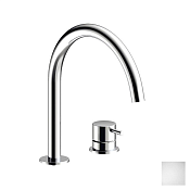 Almar Round Смеситель для раковины на 2 отверстия, без д/к, излив 22,1 см, цвет: matt white E214005.MW