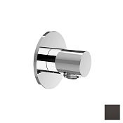 Almar Round Шланговое подключение для лейки с держателем, цвет: PVD polished deep black E095040.DB