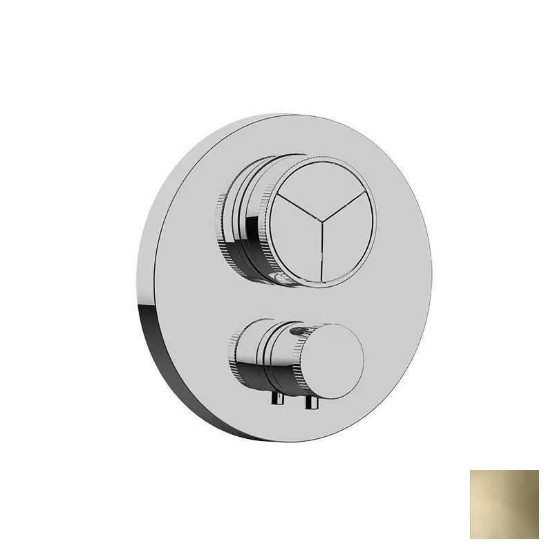 Almar Core Round Термостат для душа, внешняя часть на 3 потребителя, цвет: PVD polished gold E176633.GO