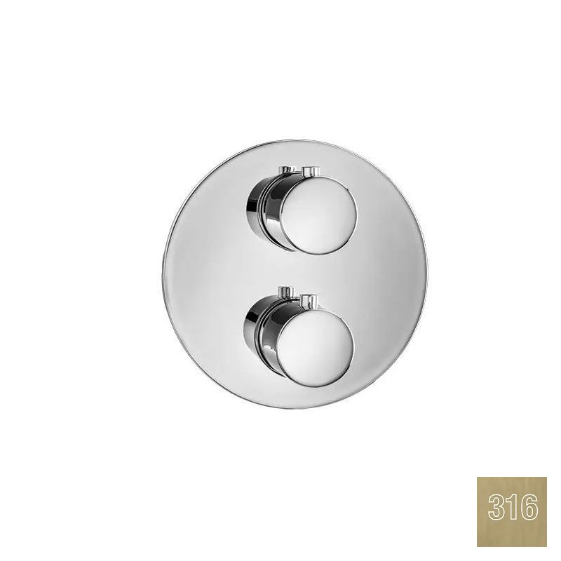 Almar Core Round Термостат для душа, внешняя часть на 1 потребитель, цвет: 316 brushed high brass E176831.HB316