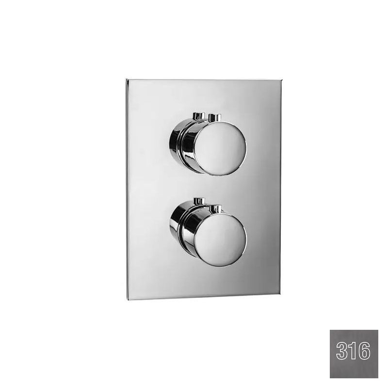 Almar Core Square Термостат для душа, внешняя часть на 1 потребитель, цвет: 316 brushed gun metal E176881.GM316