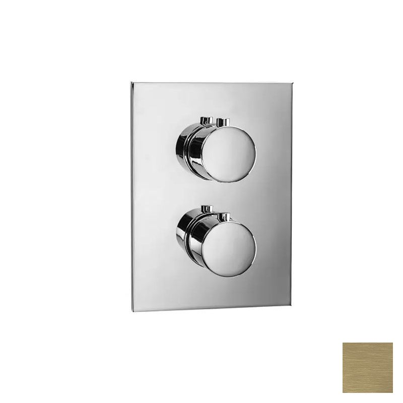 Almar Core Square Термостат для душа, внешняя часть на 1 потребитель, цвет: PVD brushed high brass E176881.HB