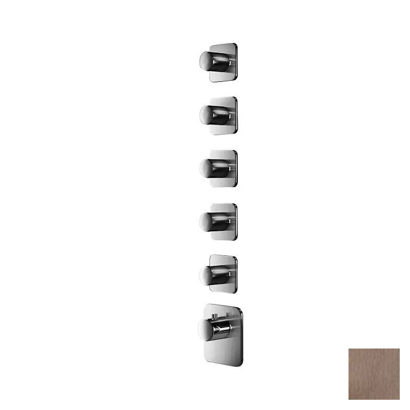 Almar High Flow Kuky Термостат для душа, внешняя часть на 5 потребителей, цвет: PVD brushed copper E180005.CO
