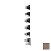 Almar High Flow Square Термостат для душа, внешняя часть на 5 потребителей, цвет: PVD brushed copper E180025.CO