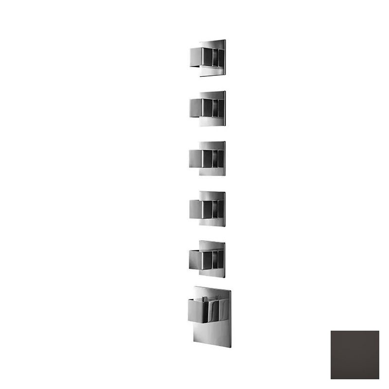 Almar High Flow Square Термостат для душа, внешняя часть на 5 потребит, цвет: polished deep black E180025.DB
