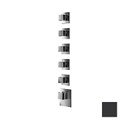 Almar High Flow Square Термостат для душа, внешняя часть на 5 потребителей, цвет: matt black E180025.MB