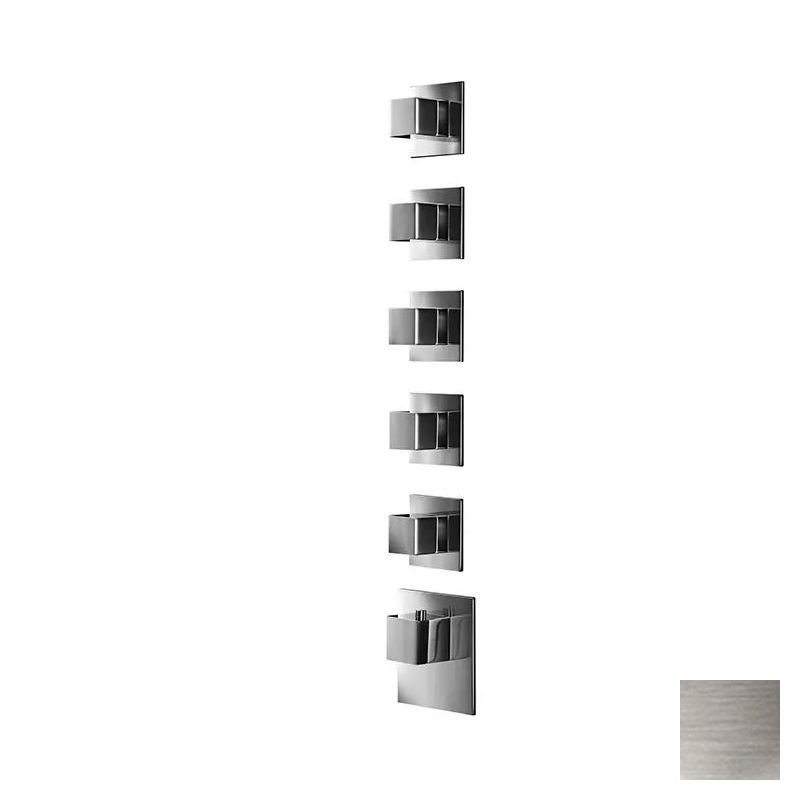 Almar High Flow Square Термостат для душа, внешняя часть на 5 потребителей, цвет: nickel brushed E180025.NB
