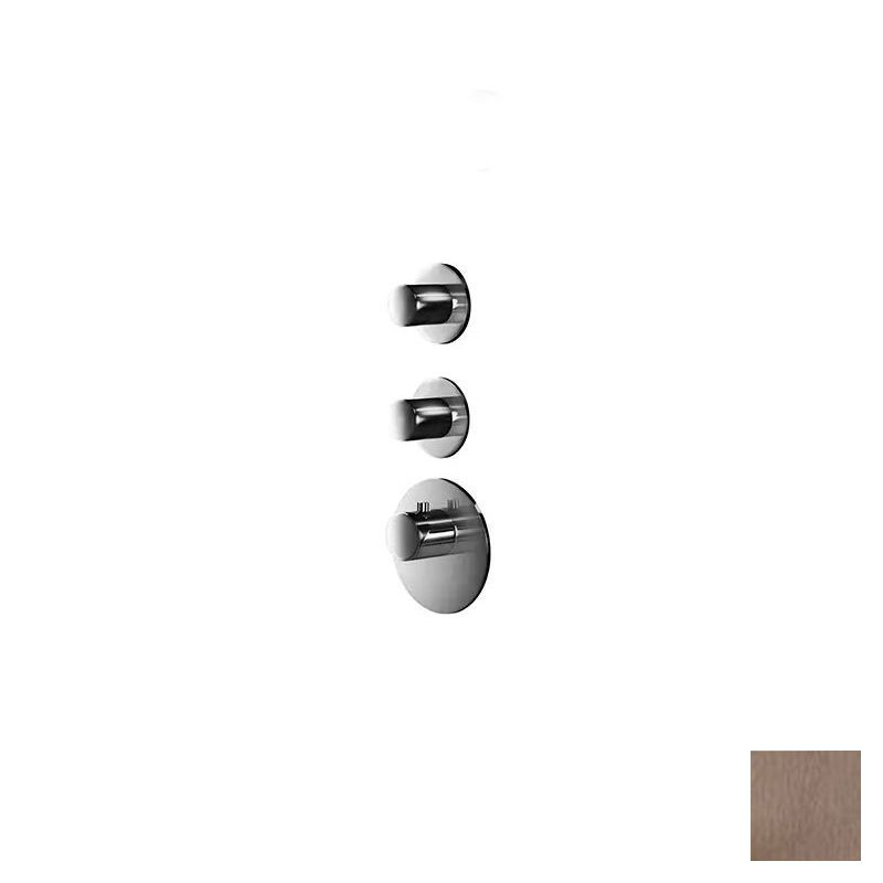Almar High Flow Round Термостат для душа, внешняя часть на 2 потребителя, цвет: PVD brushed copper E180032.CO