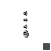 Almar High Flow Round Термостат для душа, внешняя часть на 3 потребит., цвет: brushed absolute black E180033.AB