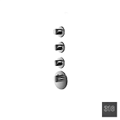 Almar High Flow Round Термостат для душа, внешняя часть, 3 потреб., цвет: 316 brushed absolute black E180033.AB316