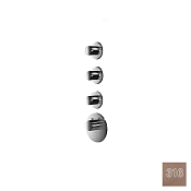 Almar High Flow Round Термостат для душа, внешняя часть на 3 потребителя, цвет: 316 brushed copper E180033.CO316