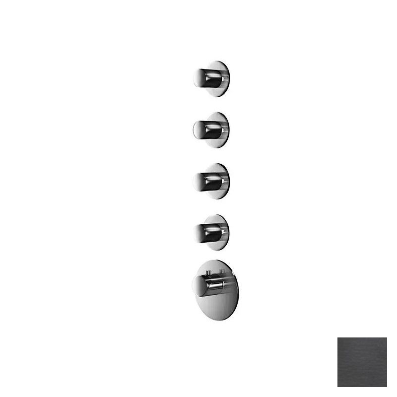 Almar High Flow Round Термостат для душа, внешняя часть на 4 потребит., цвет: brushed absolute black E180034.AB