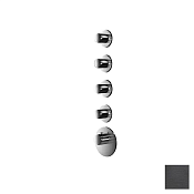 Almar High Flow Round Термостат для душа, внешняя часть на 4 потребит., цвет: brushed absolute black E180034.AB