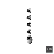 Almar High Flow Round Термостат для душа, внешняя часть, 4 потреб., цвет: 316 brushed absolute black E180034.AB316