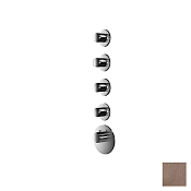 Almar High Flow Round Термостат для душа, внешняя часть на 4 потребителя, цвет: PVD brushed copper E180034.CO