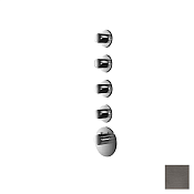 Almar High Flow Round Термостат для душа, внешняя часть на 4 потребителя, цвет: brushed gun metal E180034.GM