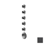 Almar High Flow Round Термостат для душа, внешняя часть на 5 потреб, цвет: brushed absolute black E180035.AB