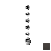 Almar High Flow Round Термостат для душа, внешняя часть на 5 потреб, цвет: PVD polished deep black E180035.DB