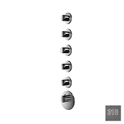 Almar High Flow Round Термостат для душа, внешняя часть на 5 потреб, цвет: 316 PVD brushed gun metal E180035.GM316