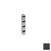 Almar High Flow Round Термостат для душа, внешняя часть на 3 потребителя, цвет: polished deep black E180043.DB