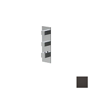 Almar High Flow Square Термостат для душа, внешняя часть на 2 потребителя, цвет: polished deep black E180062.DB