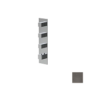 Almar High Flow Square Термостат для душа, внешняя часть на 3 потребителя, цвет: brushed gun metal E180063.GM