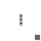 Almar High Flow Square Термостат для душа, внешняя часть на 2 потребителя, цвет: brushed gun metal E180072.GM