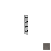 Almar High Flow Square Термостат для душа, внешняя часть на 3 потребителя, цвет: brushed gun metal E180073.GM