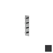 Almar High Flow Square Термостат для душа, внешняя часть на 3 потребителя, цвет: matt black E180073.MB