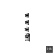 Almar High Flow Square Термостат для душа, внешняя часть, 3 потреб, цвет: 316 brushed absolute black E180083.AB316