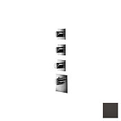 Almar High Flow Square Термостат для душа, внешняя часть на 3 потреб., цвет: PVD polished deep black E180083.DB