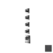 Almar High Flow Square Термостат для душа, внешняя часть на 4 потреб., цвет: brushed absolute black E180084.AB