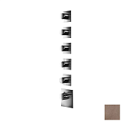 Almar High Flow Square Термостат для душа, внешняя часть на 5 потребителей, цвет: PVD brushed copper E180085.CO