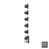 Almar High Flow Square Термостат для душа, внешняя часть на 5 потреб., цвет: 316 brushed gun metal E180085.GM316