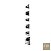 Almar High Flow Square Термостат для душа, внешняя часть, 5 потреб., цвет: 316 brushed high brass E180085.HB316