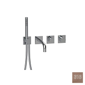 Almar Modular Square Термостат для ванны с изливомидушем, внешняя часть, цвет: 316 brushed copper E180185.CO316