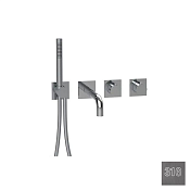 Almar Modular Square Термостат для ванны с изливомидушем, внешняя, цвет: 316 brushed gun metal E180185.GM316