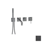 Almar Modular Square Смеситель для ванны: излив, душ, внешняя часть, цвет: brushed absolute black E180193.AB