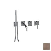 Almar Modular Square Смеситель для ванны: излив, ручной душ, внешняя часть, цвет: PVD brushed copper E180193.CO