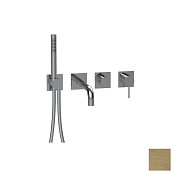 Almar Modular Square Смеситель для ванны: излив, ручной душ, внешняя часть, цвет: brushed high brass E180193.HB