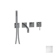 Almar Modular Square Смеситель для ванны с изливом и ручнымдушем, внешняя часть, цвет: matt white E180193.MW