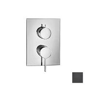 Almar Core Square Смеситель для душа, внешняя часть на 3 потребителя, цвет: brushed absolute black E186543.AB