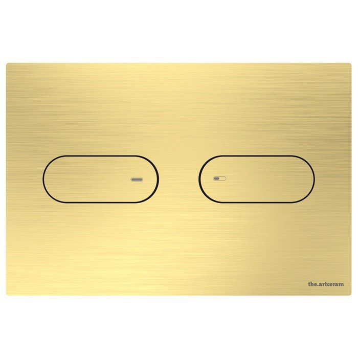 ArtCeram Inox Кнопка смыва для унитаза, нержавеющая сталь, цвет: латунь 710.000.HB