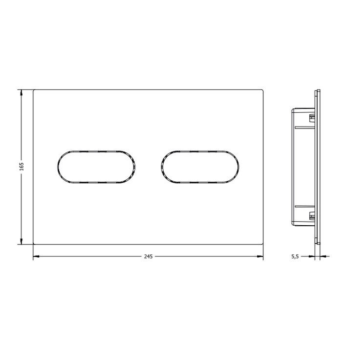 ArtCeram Inox Кнопка смыва для унитаза, нержавеющая сталь, цвет: латунь 710.000.HB