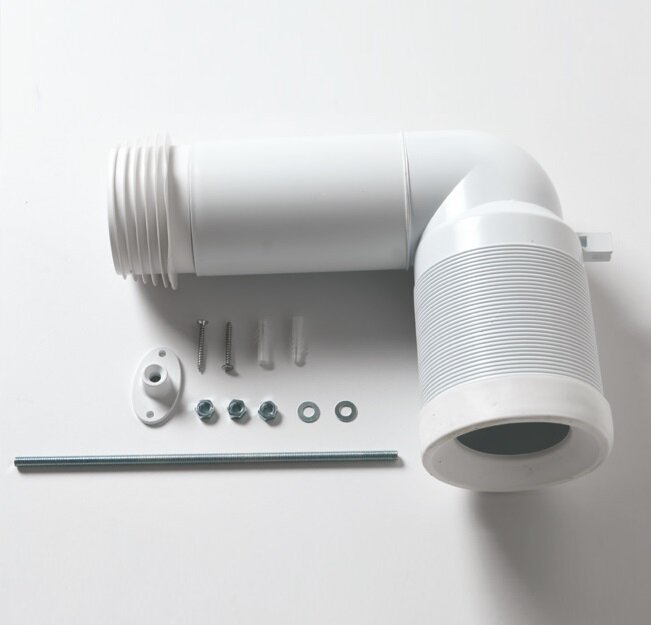 ArtCeram Переходник для унитаза 90° регулируемый, цвет: белый ACA033