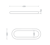 ArtCeram Bold Полотенцедержатель 45 см, подвесной, цвет: matt black ACA080 17